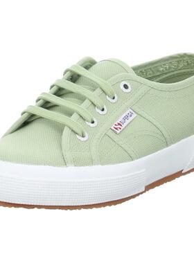 代购Superga女士帆布鞋轻便舒适日常穿着易穿脱防滑耐磨浅绿色