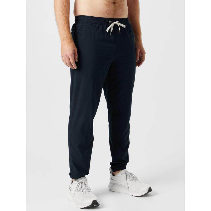 代购Vuori男士运动裤速干防异味四面弹内置内衬深蓝色弹力面料