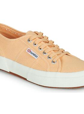 代购Superga女士帆布鞋舒适透气轻便易穿日常耐磨防滑底橙色