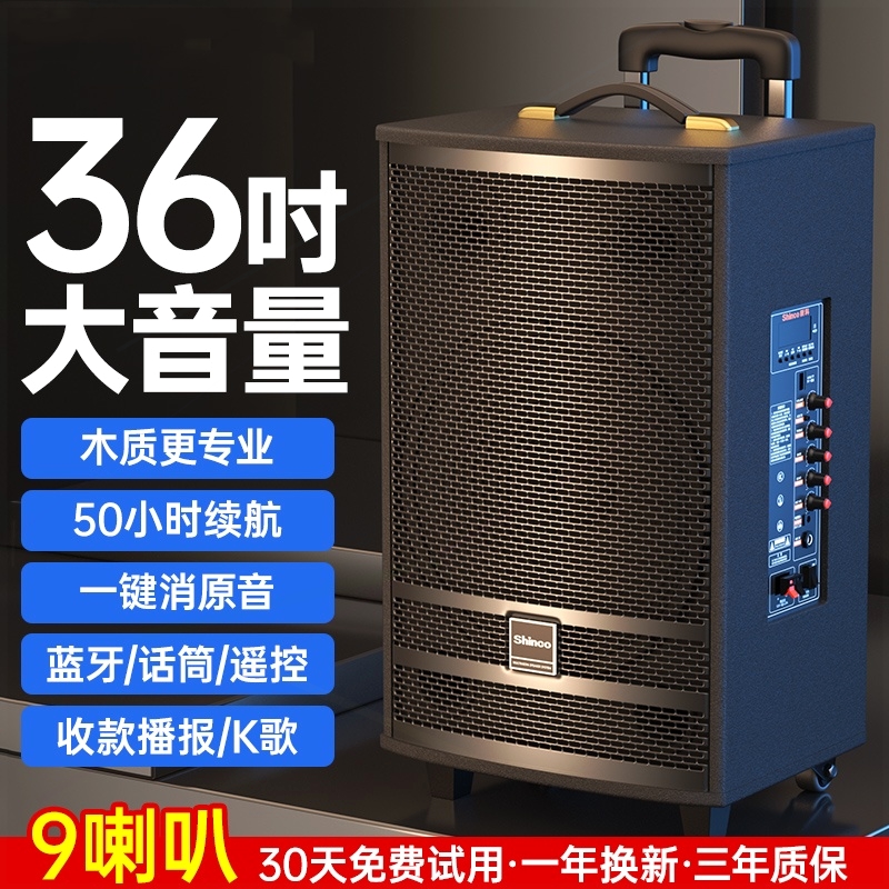 山水广场舞音响2025新款户外k歌率拉杆音箱蓝牙专业演出专用大功
