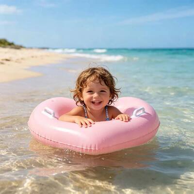 Kids Swim Ring Toddler Swim Float Love Heart Kids Swimming R