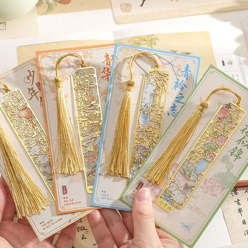 1pcs Creative Practical Ancient Style Bookmark Metal Hollow