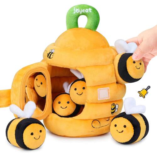 Baby Toys 6-12 Months Soft Baby Beehive with 5 Sensory Bee