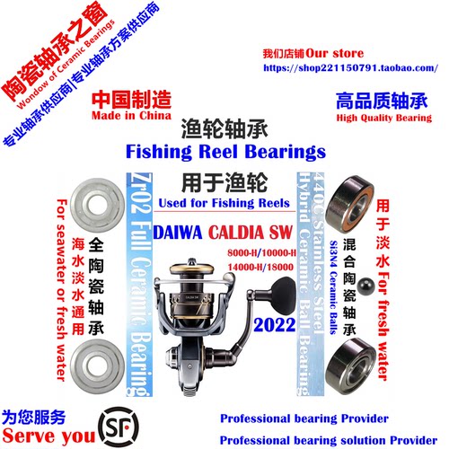 22 DAIWA CALDIA SW 8000-18000 Bearing达瓦纺车轮远投陶瓷轴承