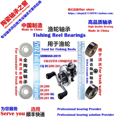 19 CQ DC 200/201陶瓷轴承SHIMANO CALCUTTA CONQUEST DC bearing