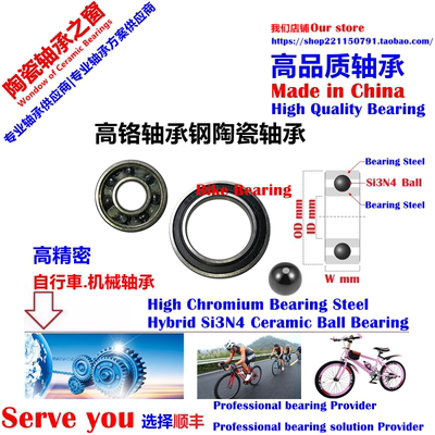 17287C 2OS 17x28x7 P4高精密混陶轴承 Hybrid Ceramic Bearing