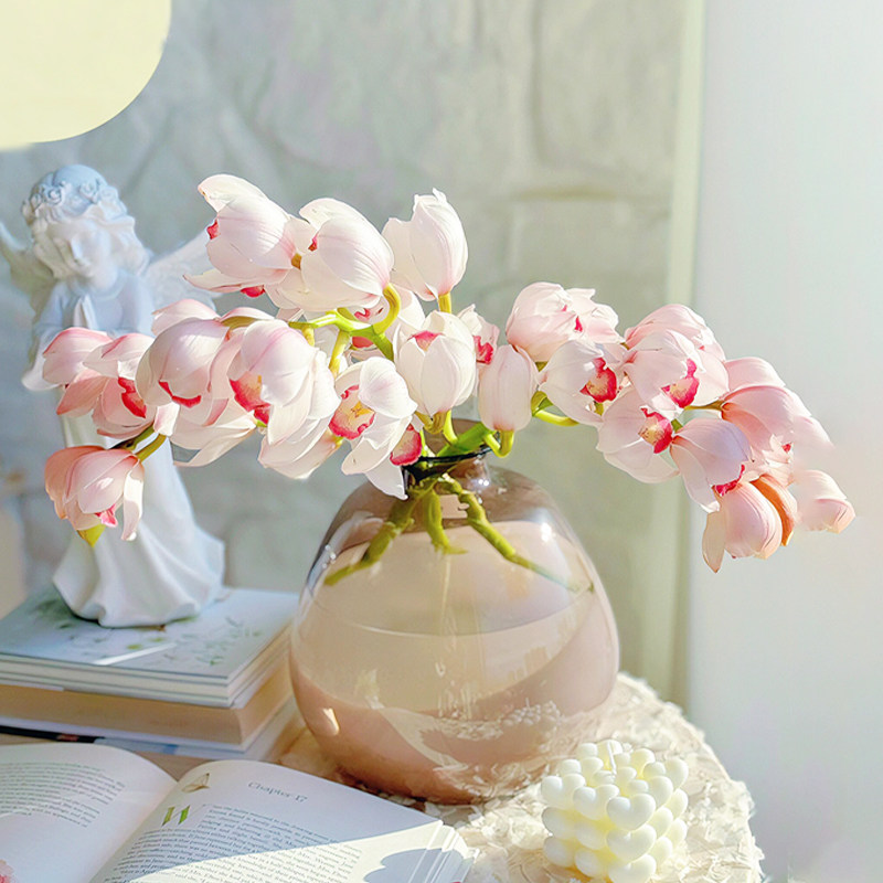 诱惑大花蕙兰鲜花云南基地直发大花惠兰鲜切花浅粉色兰花花期超长,鲜花速递/花卉仿真/绿植园艺,花材,淘宝优惠券,粉丝福利购,淘宝优惠卷