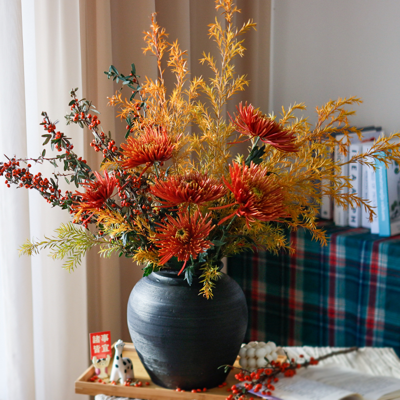 烟花菊花束插花客厅装饰