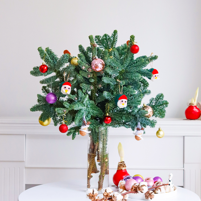 进口诺贝松松枝真树圣诞树材料