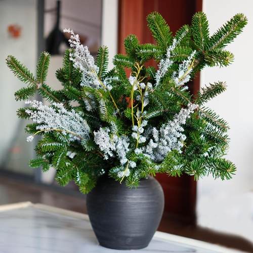 圣诞花束鲜花圣诞装饰场景布置