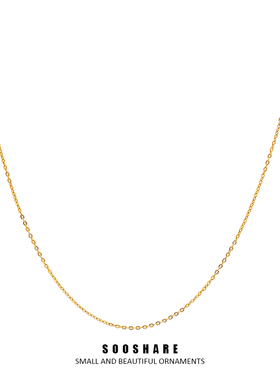 钛钢O字银色素项链可穿无吊坠镀金不掉色锁骨链18K黄金色链子女款