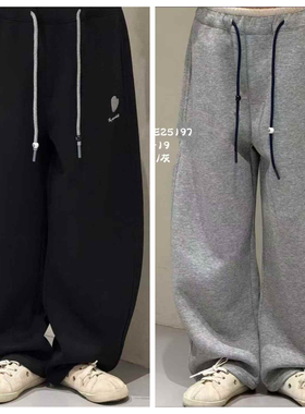 大e小e2025秋冬新款男童女童加薄绒休闲裤针织裤中大童儿童25197