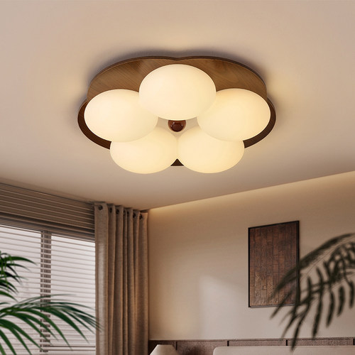 原木公主北欧实木护眼吸顶灯