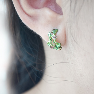 玫瑰花丛钛合金无缝环耳圈