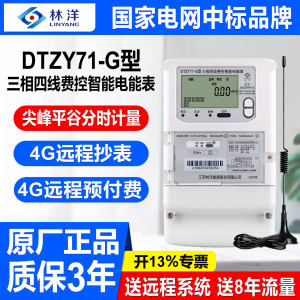 林洋DTZY71-G三相4G远程抄表多功能智能预付费尖峰平谷工厂用电表