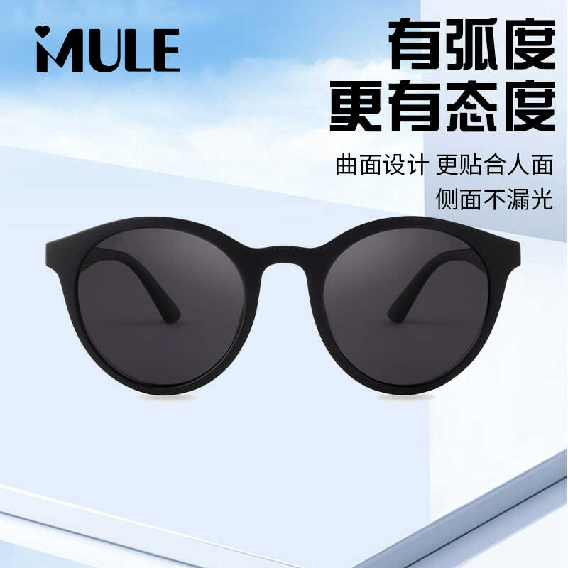 爱目乐专业品质太阳眼镜时尚墨镜防紫外线高清偏光开车镜磨砂白黑