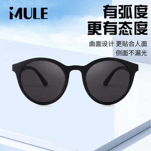 爱目乐专业品质太阳眼镜时尚墨镜防紫外线高清偏光开车镜磨砂白黑