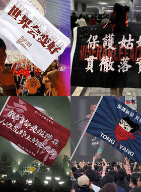 痛仰乐队应援旗帜音乐节装饰旗酒吧制作挂布Tong Young摇滚大旗