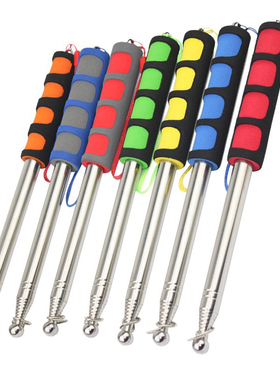 导游旗杆可伸缩不锈钢户外高档手摇教鞭手持1.2米1.6米2米