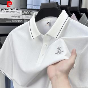 短袖 T恤衬衫 皮尔卡丹冰丝polo衫 男士 中年体恤宽松 领夏季 2025新款