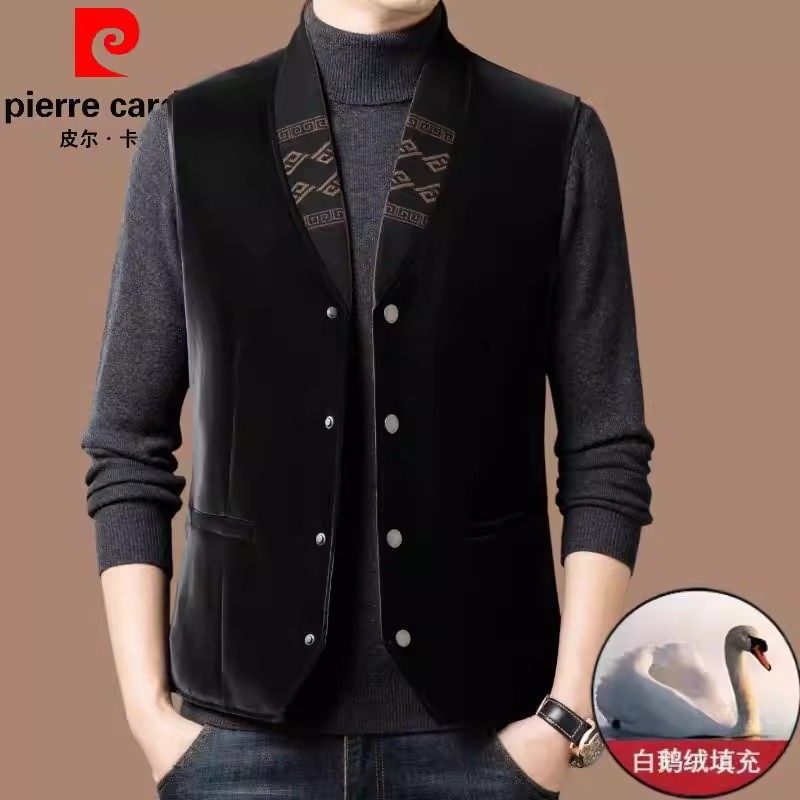 皮尔卡丹加厚高档鹅绒羽绒马甲男2025新款内外搭修身轻便内胆背心,男装,羽绒马甲,淘宝优惠券,粉丝福利购,淘宝优惠卷