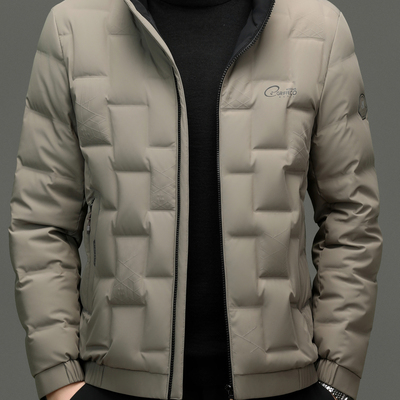 羽绒服白鸭绒轻薄立领高端短款