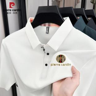 男士 T纯色徽章商务薄款 皮尔卡丹夏季 短袖 半袖 冰丝速干polo衫