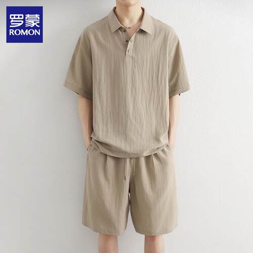 罗蒙休闲套装男士夏季新款