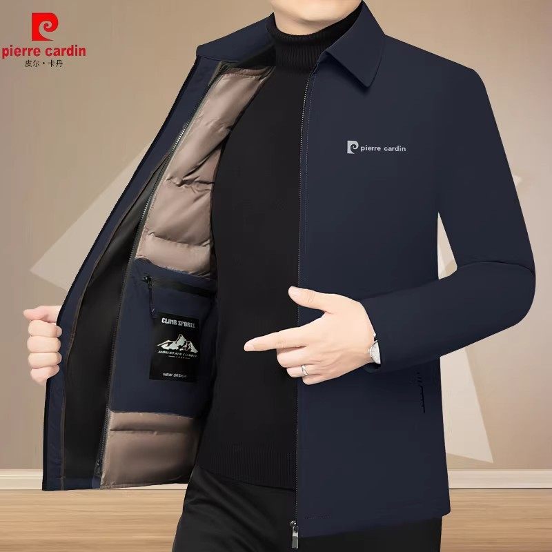 皮尔卡丹男装正品男士羽绒服秋冬内胆可拆翻领鹅绒夹克行政外套,男装,羽绒服,淘宝优惠券,粉丝福利购,淘宝优惠卷