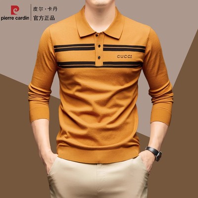 新款中年POLO衫羊毛打底小衫