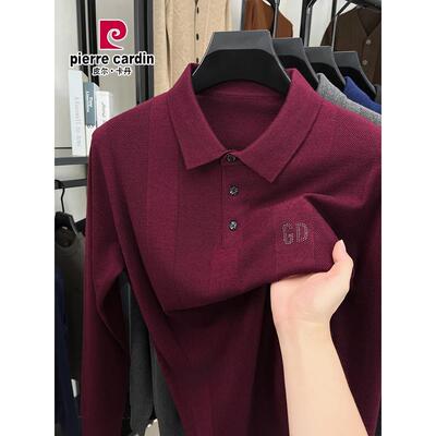 针织衫翻领长袖T恤休闲上衣爸爸