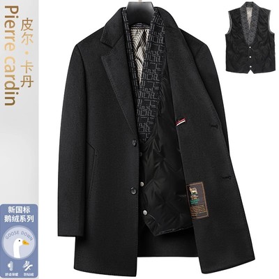 羽绒内胆2025羊绒呢子毛呢外套