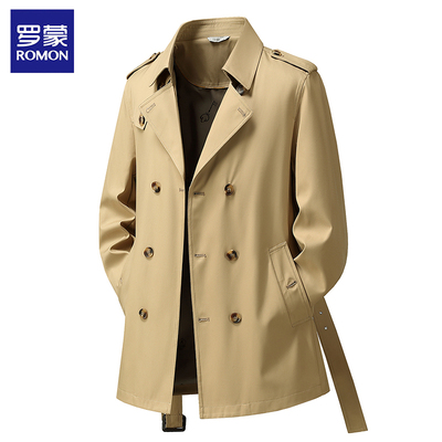 商务大衣英伦时尚翻领外套潮