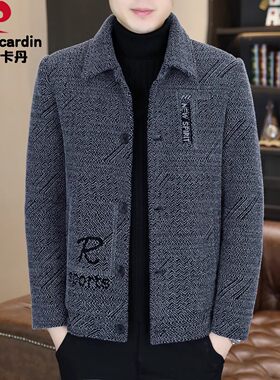 时尚冬装夹克短款呢子大衣男