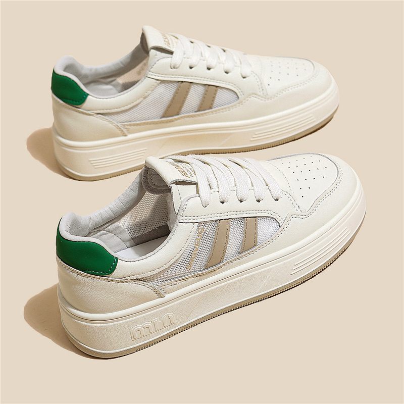 【甄选推荐】德训小白板鞋女厚底