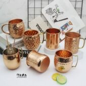 明星王源同款 印度风尚 进口黄铜杯子马克杯MUG手工茶杯 复古水杯