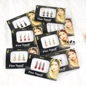 印度风尚进口眉心贴额贴敦煌舞演出红黑金银色三颗装 汉服古风花钿