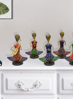 印度风尚铁艺电视柜书架摆件