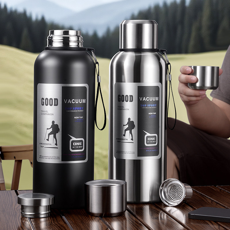 316L不锈钢保温杯大容量真空全钢水壶男户外旅行登山便携保温水杯