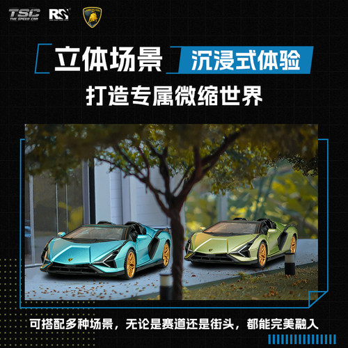 TSC1:64 兰博基尼闪电SIAN超跑车合金汽车模型收藏摆件