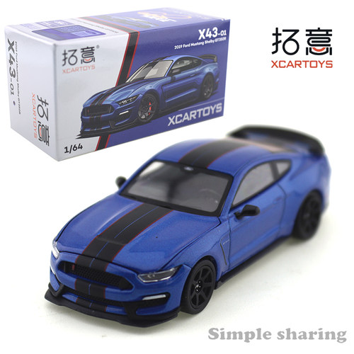 拓意1/64 2019福特野马谢尔比轿跑GT350R赛车合金车模型收藏摆件