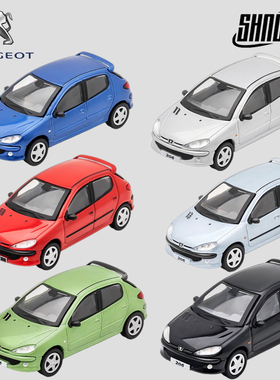 DCT/SHADOW 1:64 标志206仿真合金汽车模型收藏摆件