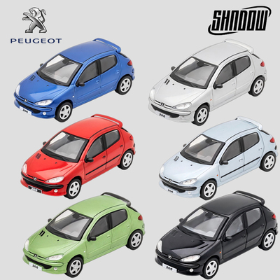DCT/SHADOW 1:64 标志206仿真合金汽车模型收藏摆件