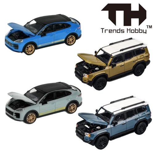 TH Trends hobby 保时捷911 GT3 R 卡宴丰田酷路泽合金车模收藏