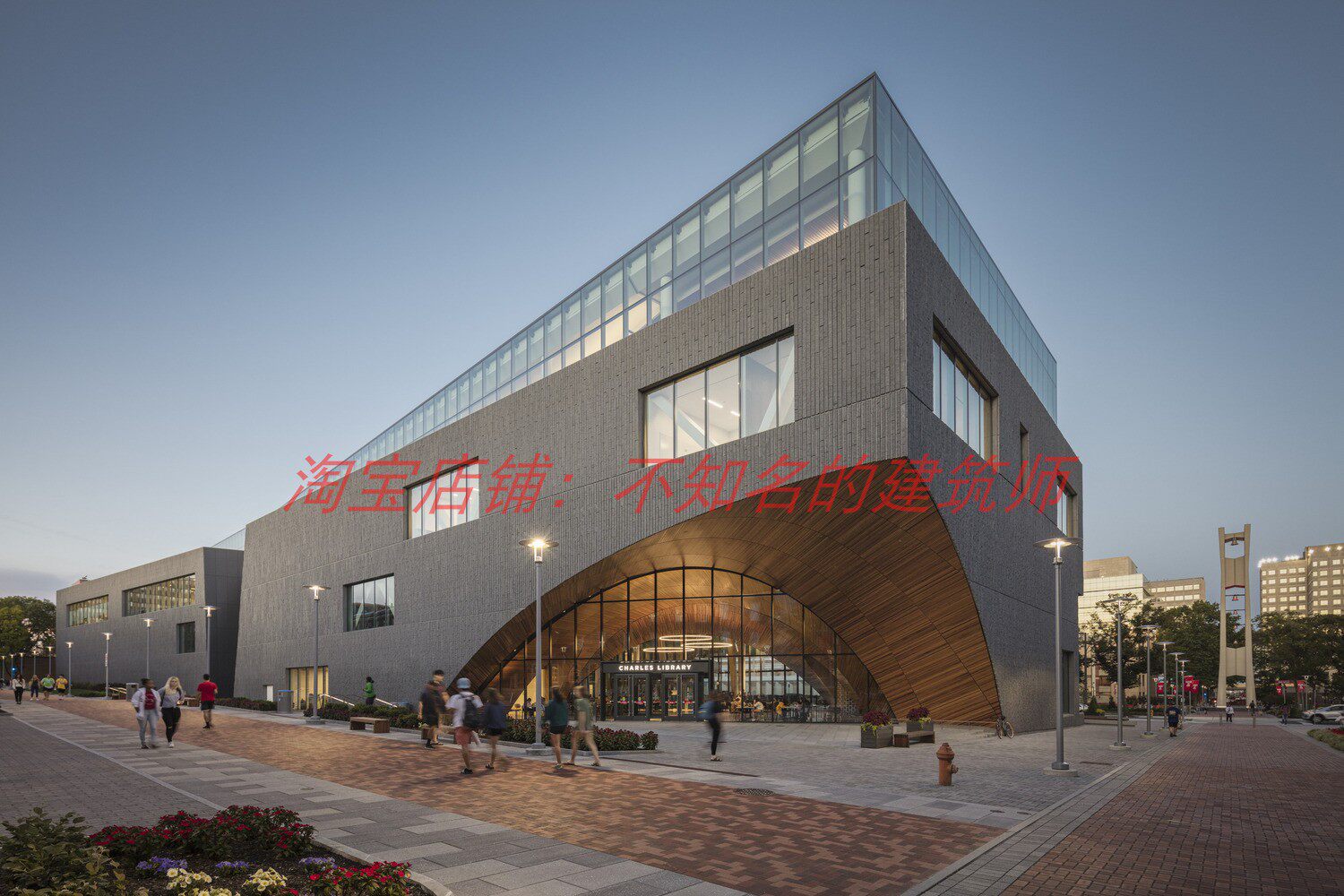 【Snohetta】美国费城查尔斯图书馆SU模型+平立面图+实景图