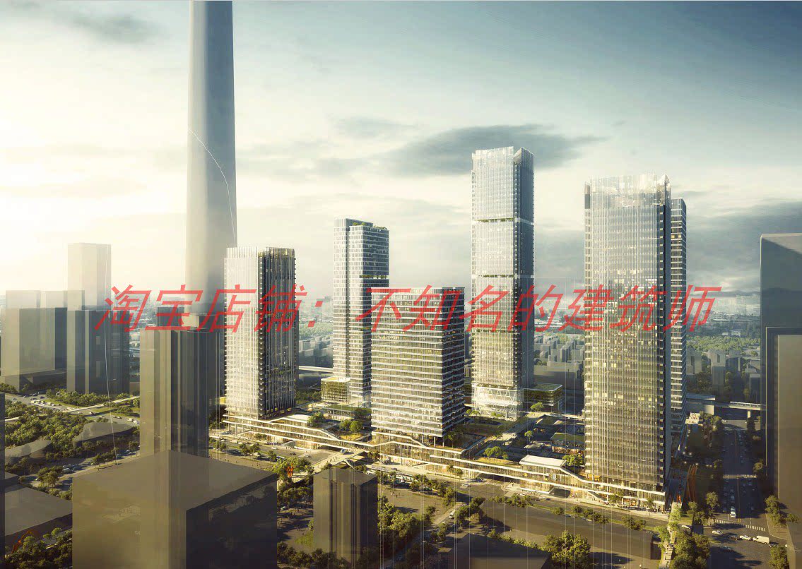 【伍兹贝格】武汉汉口滨江国际金融商务区建筑方案文本141页