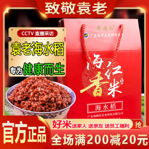 袁老耐盐湛江海水稻海红香米3kg