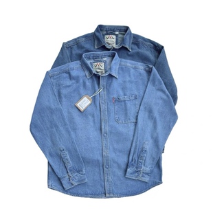 水洗休闲痞帅宽松衬衣潮流百搭外套 男长袖 春秋款 纯棉怀旧牛仔衬衫