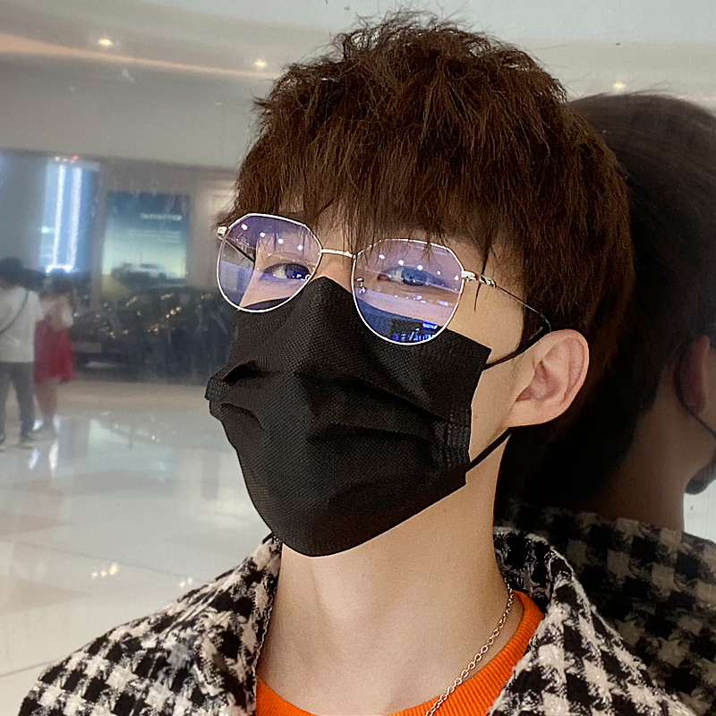 多边形眼镜男潮近视痞帅无度数时尚配眼睛框女潮牌防蓝光辐射平光