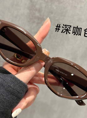 咖啡色猫眼墨镜女款2025新款